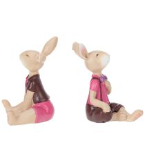 daiktų Velykinių zuikučių figūrėlių rinkinys, miela stalo dekoracija Velykoms ir pavasariui, 9 cm, 4 dalys