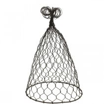 daiktų Vielinis gaubtas, dekoratyvinis varpelis, grotelės iš metalo Ruda H25cm Ø16cm
