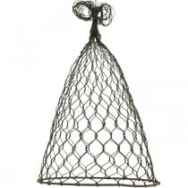 daiktų Vielinis gaubtas, dekoratyvinis varpelis, grotelės iš metalo Ruda H25cm Ø16cm