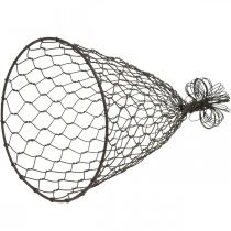 daiktų Vielinis gaubtas, dekoratyvinis varpelis, grotelės iš metalo Ruda H25cm Ø16cm