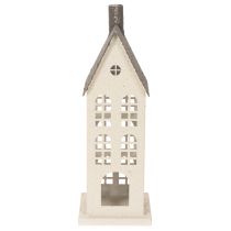 daiktų Dekoratyvinis metalinis namelis su langais ir židiniu, 28 cm