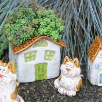 daiktų Keraminė naminė arbatinė žvakutė, kaimiško stiliaus jaukiai atmosferai, 11 cm