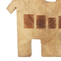 daiktų Dekoratyvinė namo medžio medinė dekoracinė žvakidė juoda 16,5×3,5cm×22cm