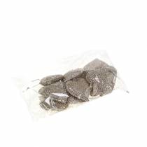 daiktų Blizganti širdelė šampanui pakabinti 6cm x 6,5cm 12 vnt