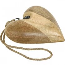 daiktų Medinė širdelė, dekoratyvinė širdelė pakabinimui, širdies puošmena H19cm