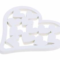 daiktų Taškinė dekoravimo širdelė balta 5cm 40 vnt