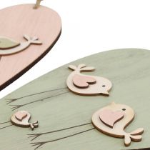 Širdelė iš medžio, dekoratyvinė širdelė pakabinimui, širdelės puošmena H16cm 6vnt