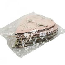 daiktų Medinė širdelė, dekoratyvinė širdelė pakabinimui, širdelės puošmena H16cm 6 vnt