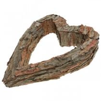 Deco širdies medienos pušies žievė 40×32cm