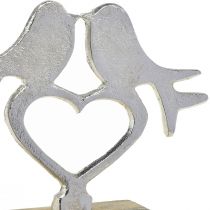 daiktų Širdies puošmena su paukščių dekoravimu vestuvėms 16,5 cm × 19,5 cm