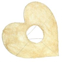 Širdies manžetė sizalio balinta 25cm 6vnt