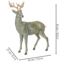 daiktų Elnio figūrėlė, dekoratyvinė, stovinti, detali, 43 cm