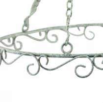 daiktų Kabantis apdaila metalinis dekoratyvinis žiedas baltas shabby chic Ø30cm H30cm