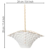 daiktų Vestuvių gėlių mergaitės krepšelis 24cm x 17cm