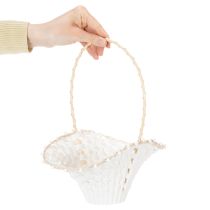 daiktų Vestuvių gėlių mergaitės krepšelis 24cm x 17cm