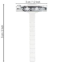 daiktų Vestuvinių atlapo smeigtukai skaidrūs/sidabriniai 5 cm 50 vnt.