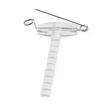 Vestuvių segtukas skaidrus/sidabrinis 5cm 50 vnt