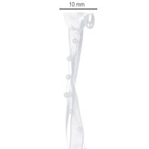 daiktų Vestuvių dekoravimo organzos juostelė, balta, 10 mm x 5 m, su širdelėmis ir perlais