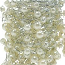 Vestuvių puošmena, dekoratyvinė perlų sruogelė, girlianda su perlais, dekoratyvinė viela 2,5m 2vnt