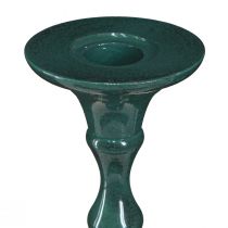 daiktų Aukšta žvakidė metalinė žalia keramikos išvaizda H38cm