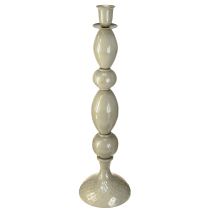 daiktų Aukšta žvakidė pilkai auksinė metalinė žvakidė 51 cm
