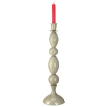 daiktų Aukšta žvakidė pilkai auksinė metalinė žvakidė 51 cm