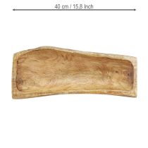 daiktų Medinė apdaila su tuščiaviduriu dekoratyviniu dubeniu iš medžio 40×13–16cm×6,5 cm