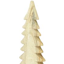 daiktų Medinė Kalėdų eglutė, kalėdinė dekoracija, natūrali Paulownia, aukštis 54 cm