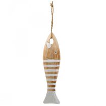 Medinės žuvies dekoracijos jūrinės žuvies pakabukas medis 28,5cm