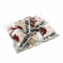 daiktų Medinė čiuožykla balta pakabinimui 8cm 3 vnt