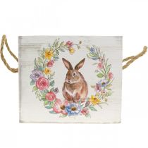 Deco sodintuvas Shabby Wood White Bunny Sodinamosios 12×14×14cm