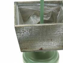 daiktų Vazonas augalams su kojelėmis vėtrungės mediena natūrali/žalia 26x20cm H68cm