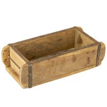 daiktų Medinė dekoracija vintažinės plytos formos ruda, rūdžių spalvos, 31 × 14,5 cm, aukštis 9 cm