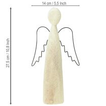 daiktų Medinis angelas, natūralus angelas sargas, medinė figūrėlė, moderni, H27.5cm