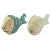 daiktų Medinis žuvies stalo dekoravimas žuvies stovas medis 15×8cm 2 vnt