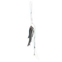 daiktų Mediniai žuvų pakabukai, mėlyni, 36 cm, 4 vnt.