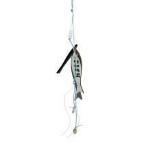 daiktų Medinė kabykla žuvies mėlyna 36cm 4 vnt