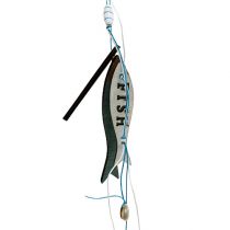 daiktų Medinė kabykla žuvies mėlyna 36cm 4 vnt