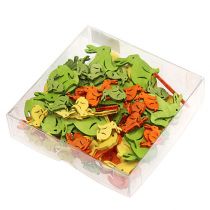 daiktų Medinis triušis 2cm - 4cm spalvingas asorti 96 vnt