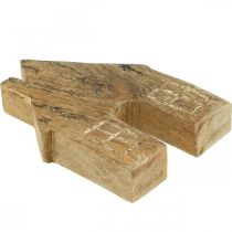 daiktų Medinio namo apdaila Kalėdų namelio medinio namo apdaila medinis stovas H15cm