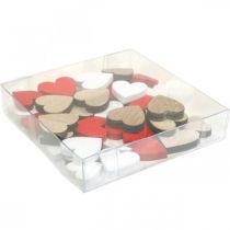 daiktų Medinės širdelės dekoracijos vestuvinės širdelės medinės 2,5/2/1,5cm 48 vnt