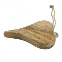 Medinė širdelės kabykla širdelės medžio dekoracija pakabinti gamta 14cm