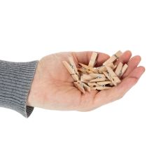 daiktų Mediniai mini skalbinių segtukai dekoratyviniais segtukais 3,5 cm 50 vnt.