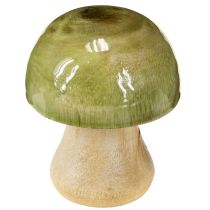 daiktų Mediniai grybai, rudens dekoracija, žali, raudoni, oranžiniai, aukštis 6,5 cm, 9 vnt.