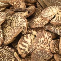 daiktų Mediniai dekoratyviniai betelio riešuto griežinėliai arekai 1-3,5 cm 300 g
