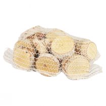 daiktų Mediniai diskai, dekoratyvinė beržo mediena, natūrali žievė, Ø7-9cm, „pasidaryk pats“ stalo dekoracija, 18 dalių