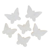 daiktų Medinis drugelis baltas 2,8 cm - 3,3 cm 28 vnt