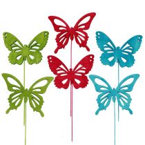 daiktų Medinis drugelis su įvairių spalvų viela. 8cmx6cm L28cm 18 vnt