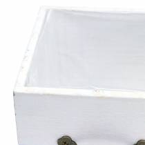 daiktų Sėjamosios medinis stalčius baltas 15x15/12x12cm rinkinys iš 2 vnt