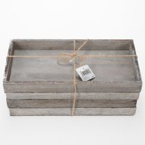 daiktų Stačiakampis medinis padėklas, idealiai tinka balkonams ir gyvenamosioms erdvėms dekoruoti, 30 cm, 4 vnt.